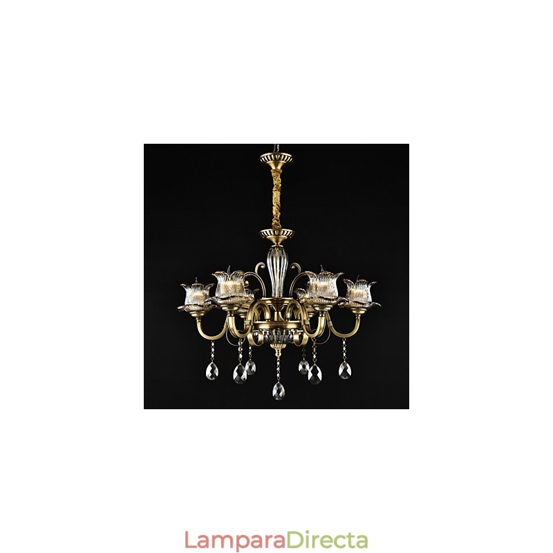 Lámpara de araña de 2 focos con diseño de cabaña rústica para diseñadores de interiores de metal.