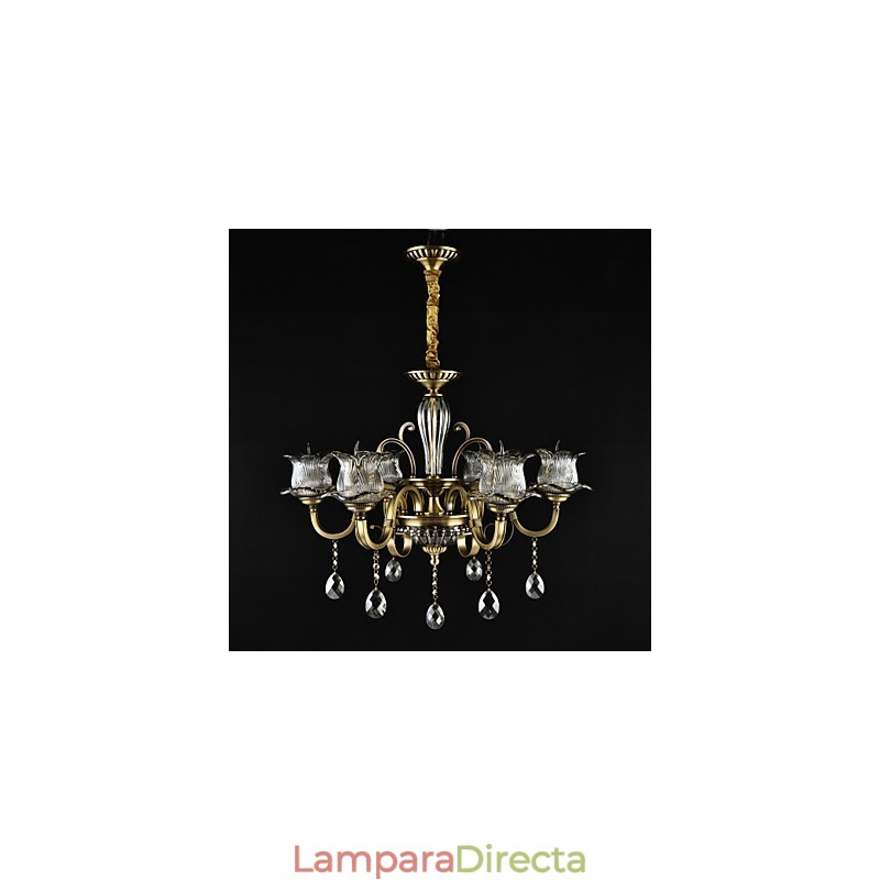 Lámpara de araña de 2 focos con diseño de cabaña rústica para diseñadores de interiores de metal.