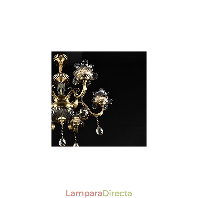 Lámpara de araña de 2 focos con diseño de cabaña rústica para diseñadores de interiores de metal.