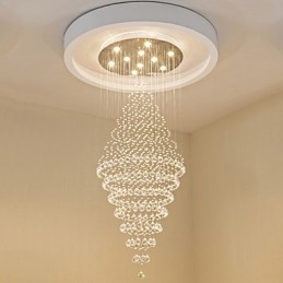 Lámpara colgante de techo de cristal contemporánea, lámpara de araña moderna, iluminación colgante para el hogar, lámparas de araña, accesorios