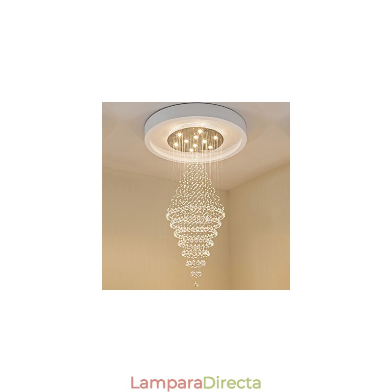 Lámpara colgante de techo de cristal contemporánea, lámpara de araña moderna, iluminación colgante para el hogar, lámparas de araña, accesorios