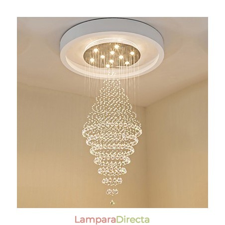 Lámpara colgante de techo de cristal contemporánea, lámpara de araña moderna, iluminación colgante para el hogar, lámparas de araña, accesorios Lámpara colgante de techo de cristal contemporánea, lámpara de araña moderna, iluminación colgante para el hogar, lámparas de araña, accesorios