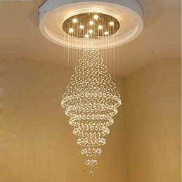 Lámpara colgante de techo de cristal contemporánea, lámpara de araña moderna, iluminación colgante para el hogar, lámparas de araña, accesorios