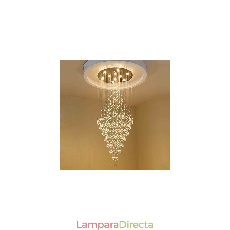 Lámpara colgante de techo de cristal contemporánea, lámpara de araña moderna, iluminación colgante para el hogar, lámparas de araña, accesorios