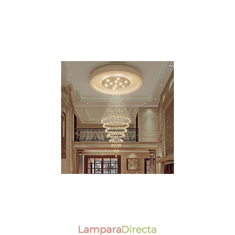 Lámpara colgante de techo de cristal contemporánea, lámpara de araña moderna, iluminación colgante para el hogar, lámparas de araña, accesorios