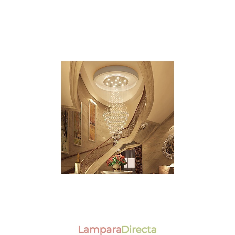 Lámpara colgante de techo de cristal contemporánea, lámpara de araña moderna, iluminación colgante para el hogar, lámparas de araña, accesorios
