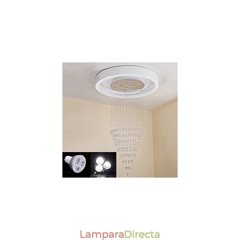 Lámpara colgante de techo de cristal contemporánea, lámpara de araña moderna, iluminación colgante para el hogar, lámparas de araña, accesorios