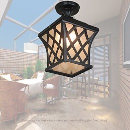 Lámpara rural americana para jardín, patio, exterior, impermeable, estilo uva