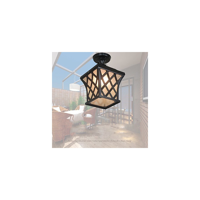 Lámpara rural americana para jardín, patio, exterior, impermeable, estilo uva