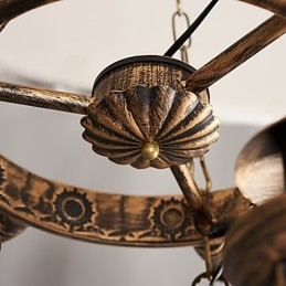 Lámpara de araña de metal con diseño de globo terráqueo estilo rústico vintage retro para diseñadores de estilo mini