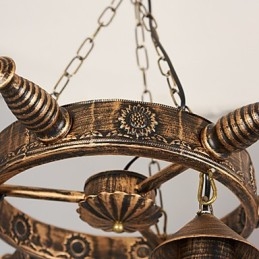 Lámpara de araña de metal con diseño de globo terráqueo estilo rústico vintage retro para diseñadores de estilo mini