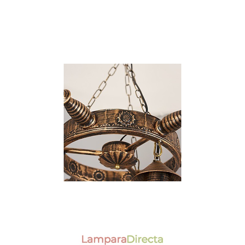 Lámpara de araña de metal con diseño de globo terráqueo estilo rústico vintage retro para diseñadores de estilo mini