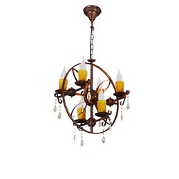 Lámpara de araña de metal con diseño de globo terráqueo estilo rústico vintage retro para diseñadores de estilo mini