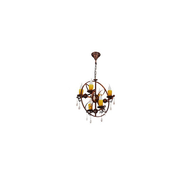 Lámpara de araña de metal con diseño de globo terráqueo estilo rústico vintage retro para diseñadores de estilo mini