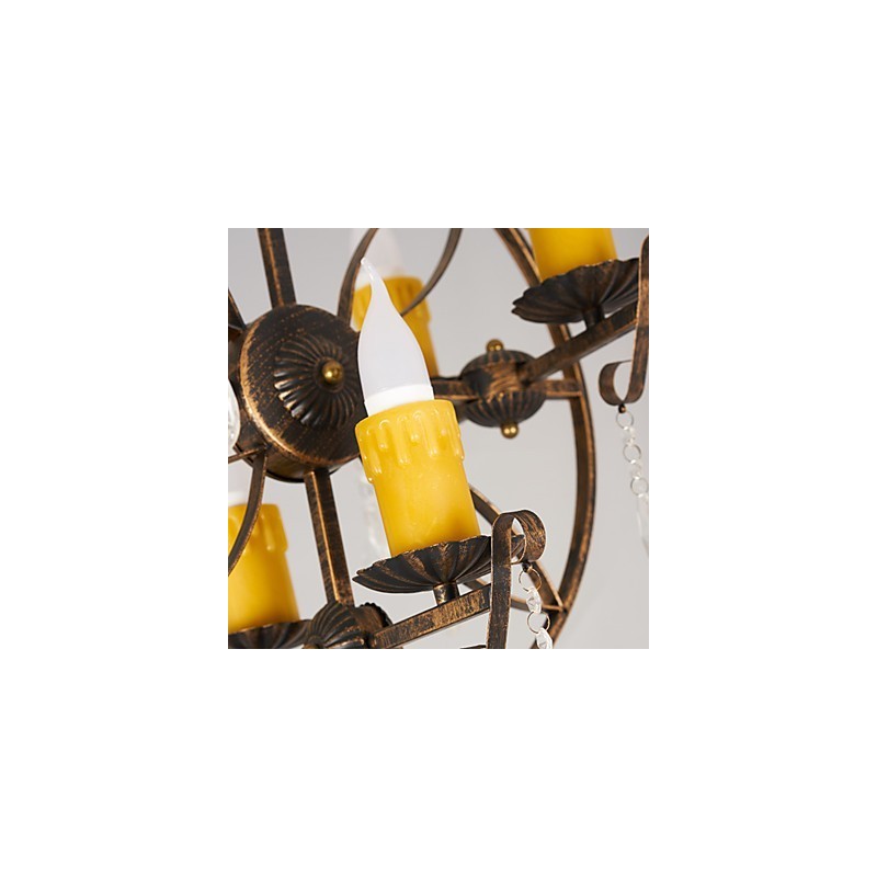 Lámpara de araña de metal con diseño de globo terráqueo estilo rústico vintage retro para diseñadores de estilo mini