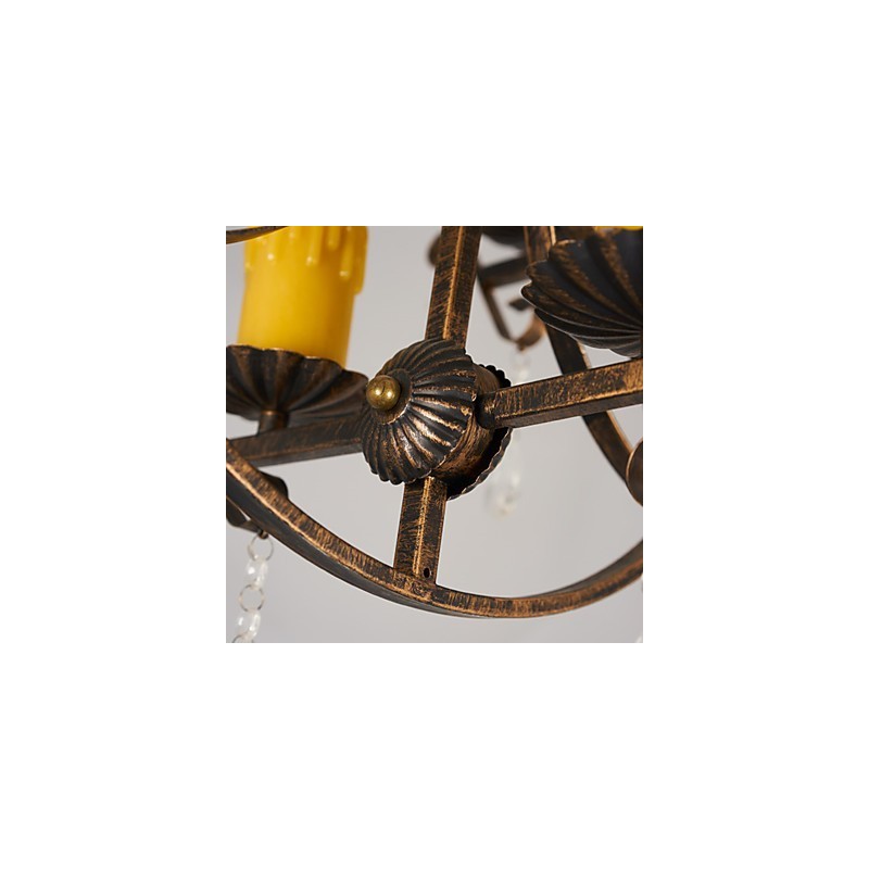 Lámpara de araña de metal con diseño de globo terráqueo estilo rústico vintage retro para diseñadores de estilo mini