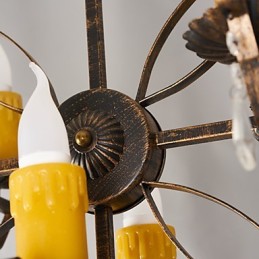 Lámpara de araña de metal con diseño de globo terráqueo estilo rústico vintage retro para diseñadores de estilo mini