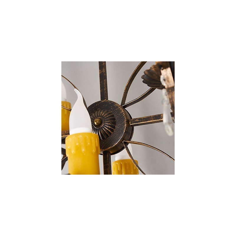 Lámpara de araña de metal con diseño de globo terráqueo estilo rústico vintage retro para diseñadores de estilo mini