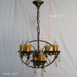 Lámpara de araña de metal con diseño de globo terráqueo estilo rústico vintage retro para diseñadores de estilo mini