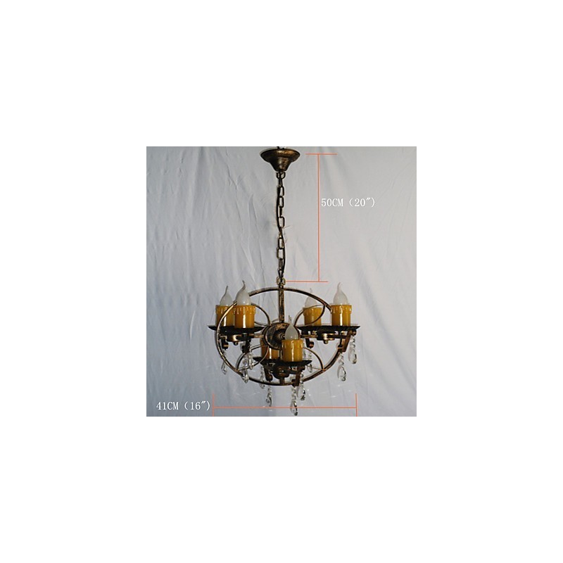Lámpara de araña de metal con diseño de globo terráqueo estilo rústico vintage retro para diseñadores de estilo mini