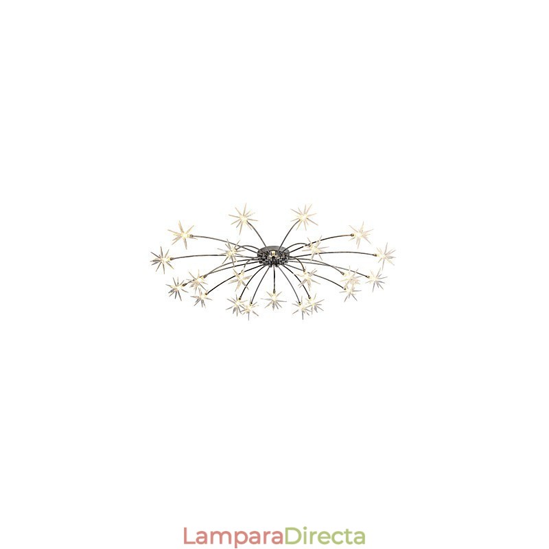 Lámpara de araña moderna y contemporánea de metal cromado para niños, ideal para diseñadores de estilo mini.