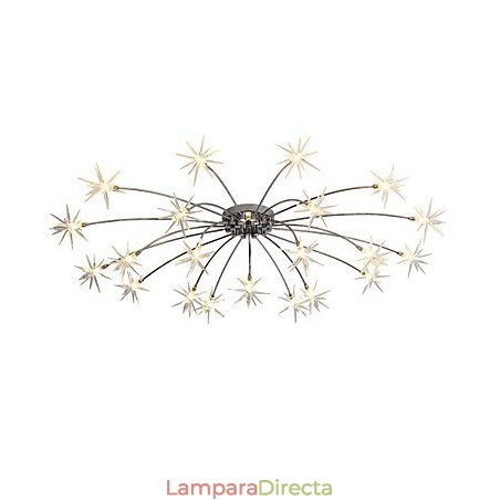 Lámpara de araña moderna y contemporánea de metal cromado para niños, ideal para diseñadores de estilo mini. Lámpara de araña moderna y contemporánea de metal cromado para niños, ideal para diseñadores de estilo mini.