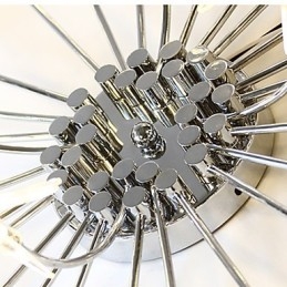 Lámpara de araña moderna y contemporánea de metal cromado para niños, ideal para diseñadores de estilo mini.