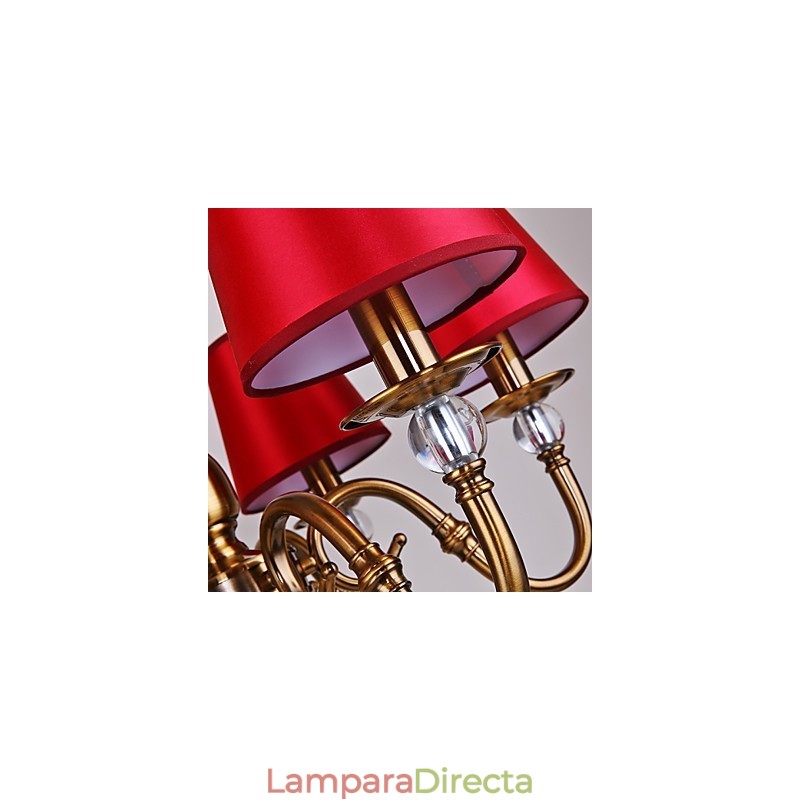 Lámpara de araña moderna contemporánea de metal
