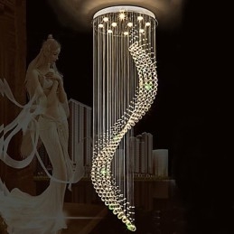 Lámpara colgante de techo de cristal moderna para interiores, iluminación para el hogar, lámparas de araña, accesorios, bombillas de 3 W, color blanco cálido.