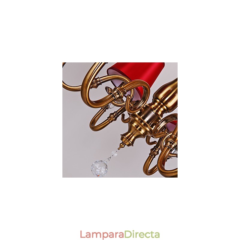 Lámpara de araña moderna contemporánea de metal