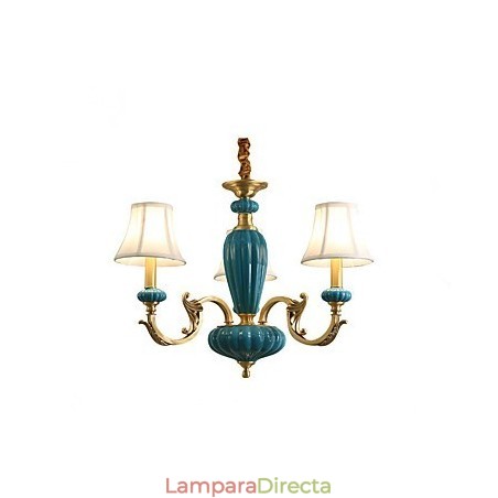 Lámpara de araña de cobre, lámpara decorativa de jade OP Lámpara de araña de cobre, lámpara decorativa de jade OP
