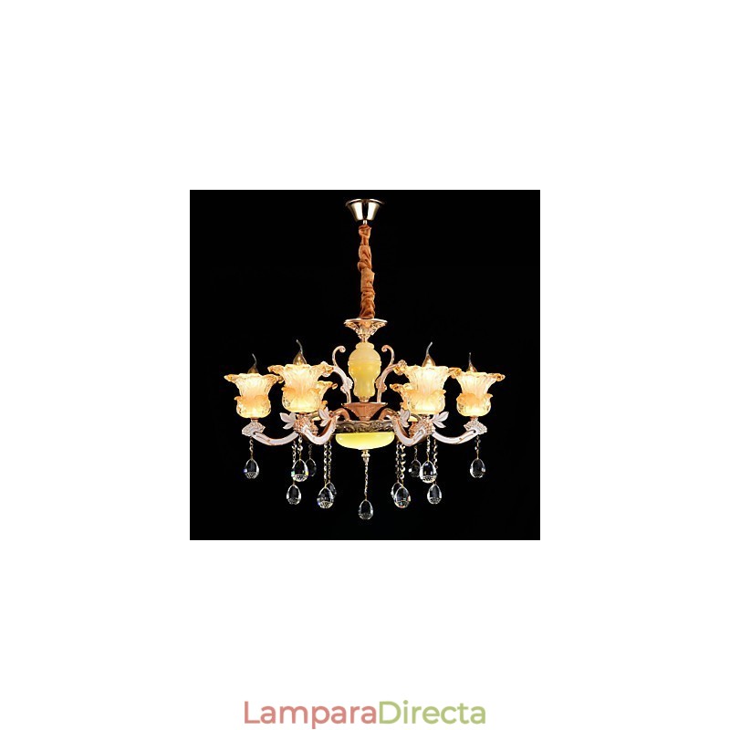 Lámpara colgante de metal estilo mini de cristal, moderna, contemporánea, tradicional, clásica, de aleación de zinc.