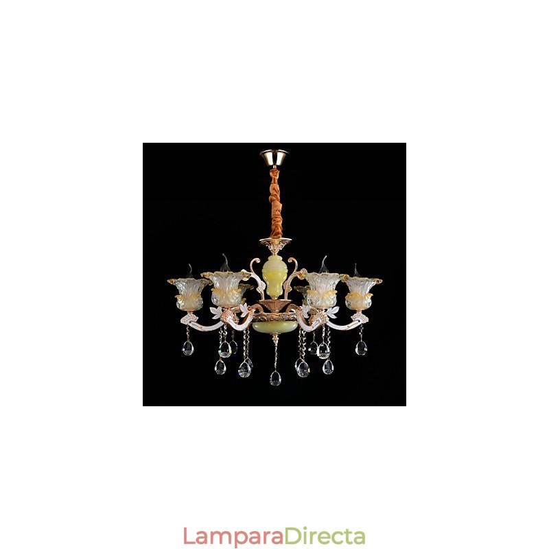 Lámpara colgante de metal estilo mini de cristal, moderna, contemporánea, tradicional, clásica, de aleación de zinc.