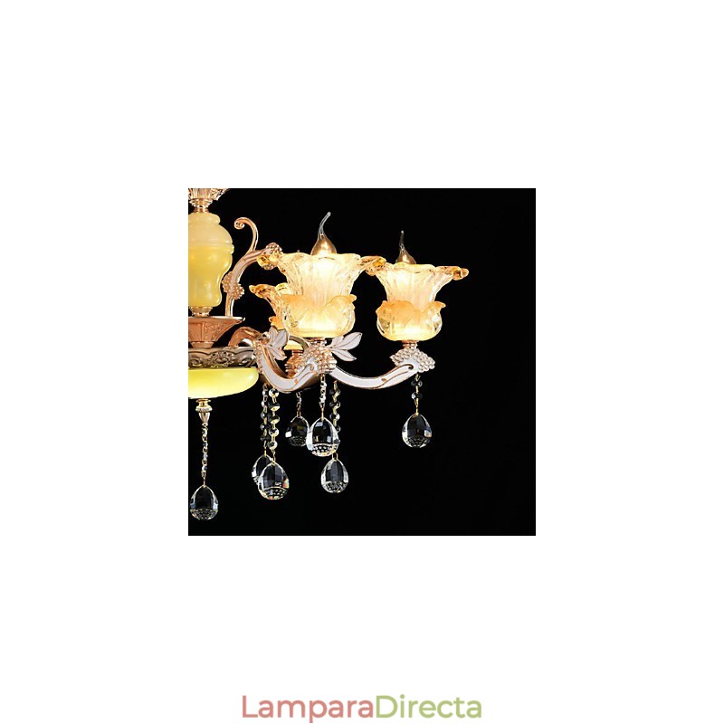 Lámpara colgante de metal estilo mini de cristal, moderna, contemporánea, tradicional, clásica, de aleación de zinc.