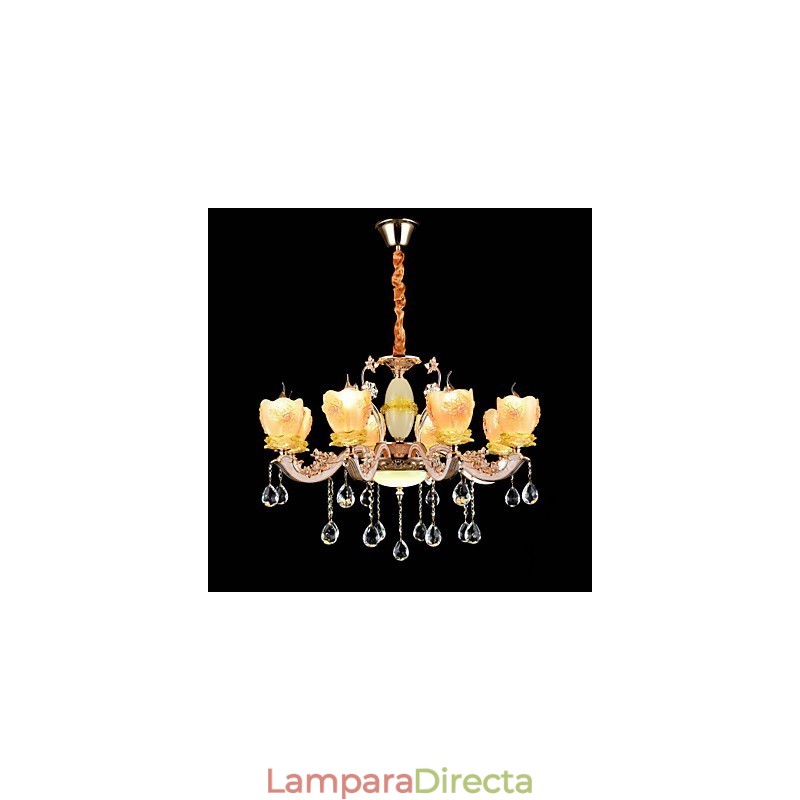 Lámpara colgante de metal estilo mini de cristal, moderna, contemporánea, tradicional, clásica, de aleación de zinc.