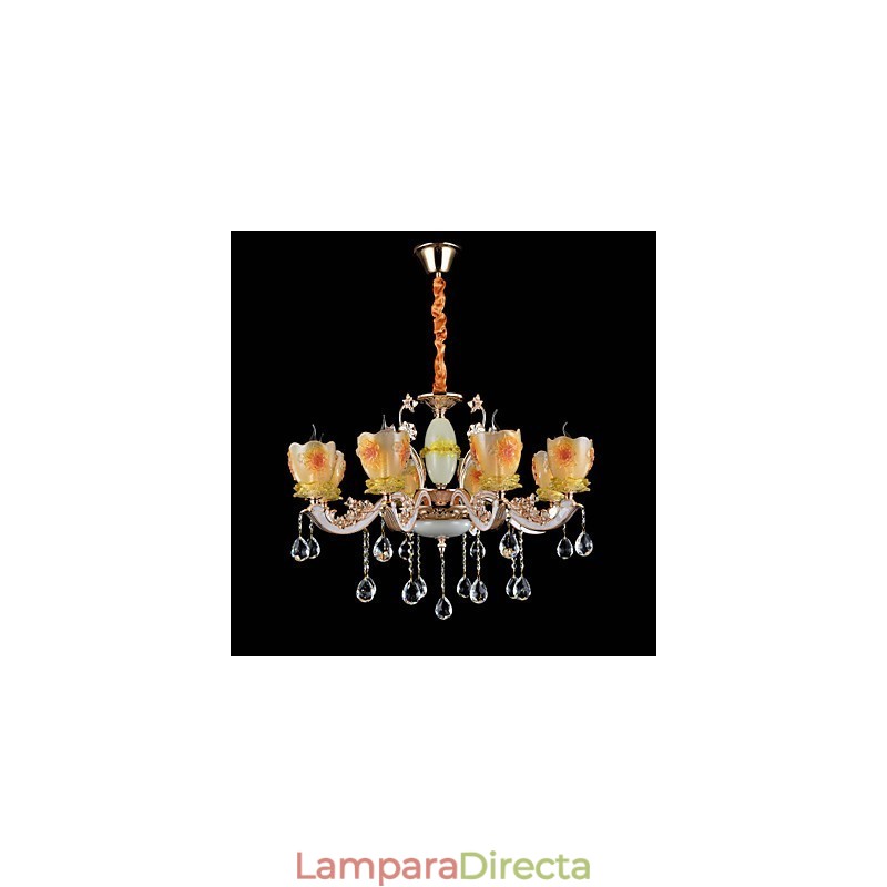 Lámpara colgante de metal estilo mini de cristal, moderna, contemporánea, tradicional, clásica, de aleación de zinc.