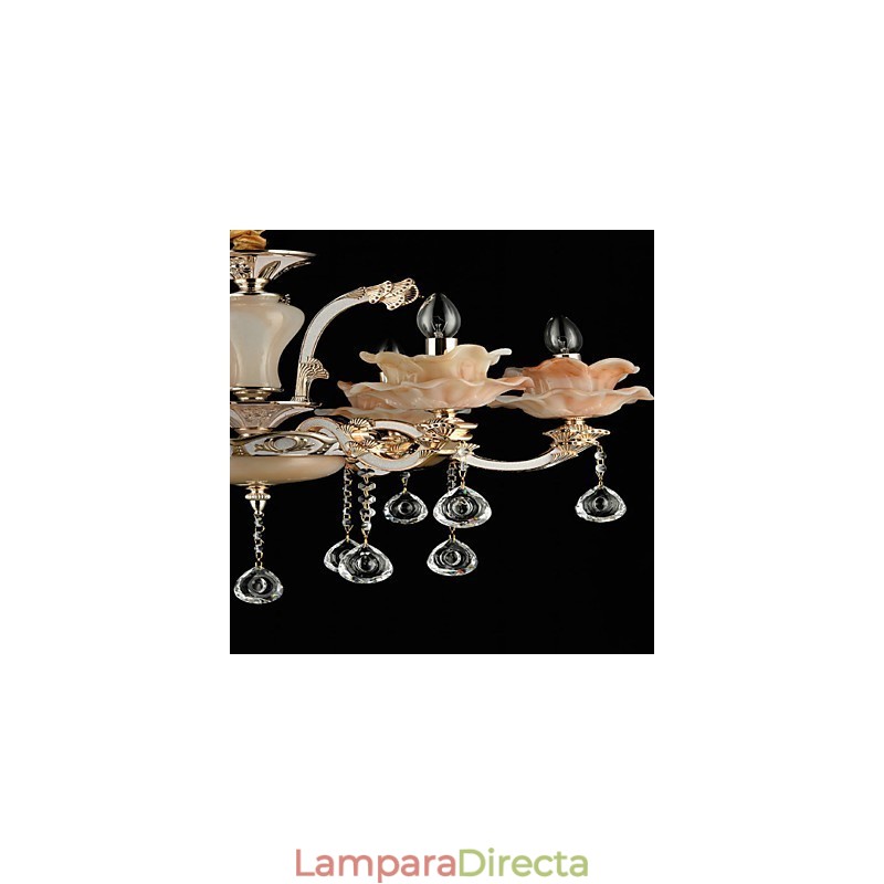 Lámpara colgante de metal estilo mini de cristal, moderna, contemporánea, tradicional, clásica, de aleación de zinc.