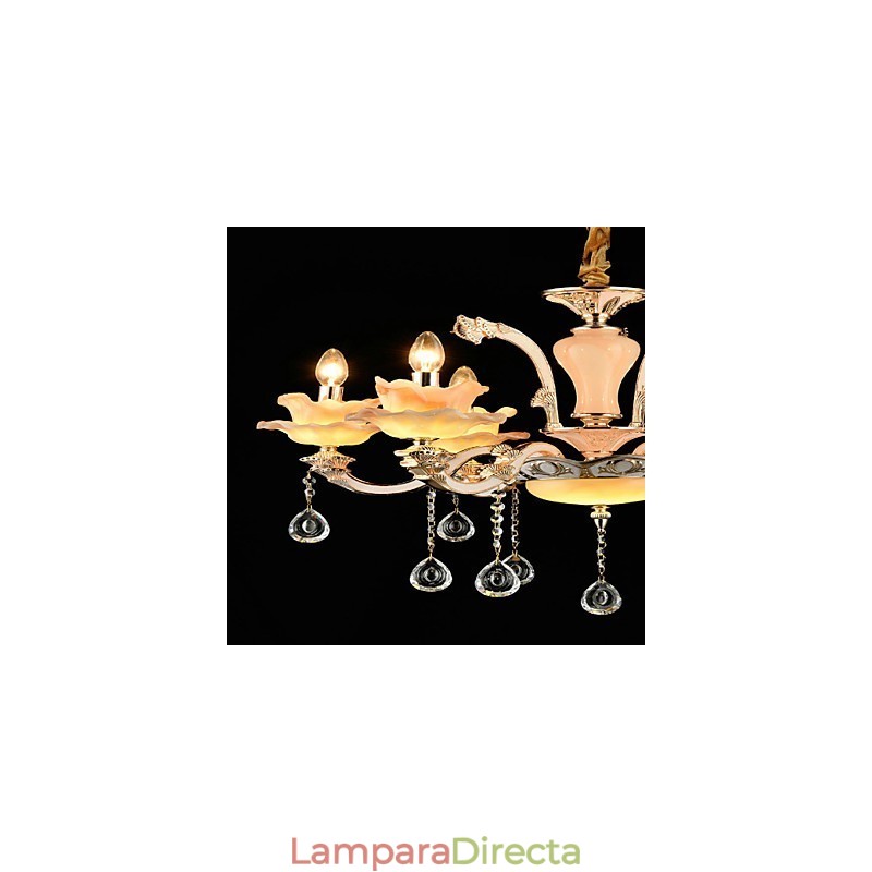 Lámpara colgante de metal estilo mini de cristal, moderna, contemporánea, tradicional, clásica, de aleación de zinc.