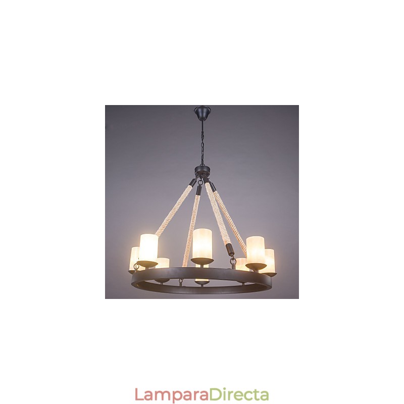 Lámpara colgante industrial clásica rústica estilo cabaña vintage retro estilo country living comedor tienda acero inoxidable