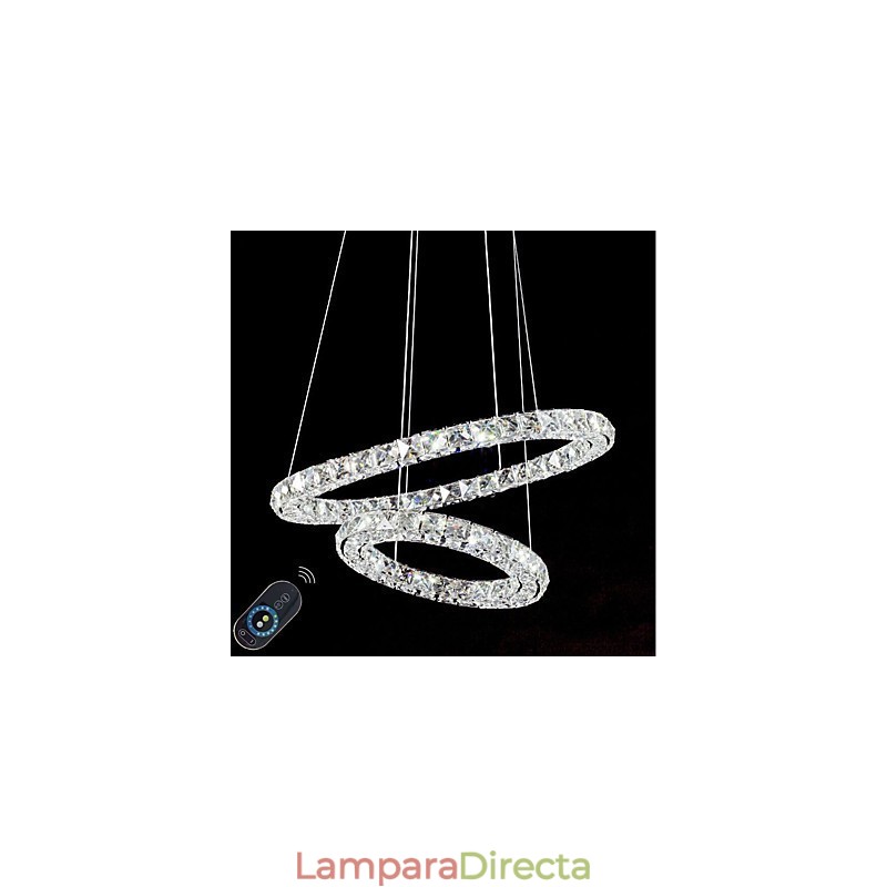 Lámparas de araña de cristal, lámparas colgantes de interior, lámparas de techo, accesorios de iluminación regulables con control remoto