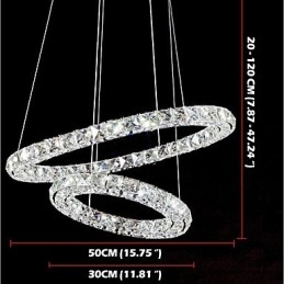 Lámparas de araña de cristal, lámparas colgantes de interior, lámparas de techo, accesorios de iluminación regulables con control remoto