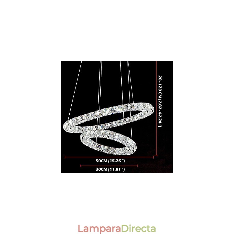 Lámparas de araña de cristal, lámparas colgantes de interior, lámparas de techo, accesorios de iluminación regulables con control remoto