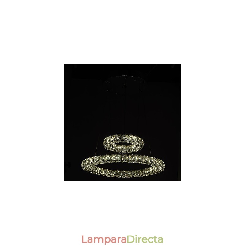 Lámparas de araña de cristal, lámparas colgantes de interior, lámparas de techo, accesorios de iluminación regulables con control remoto