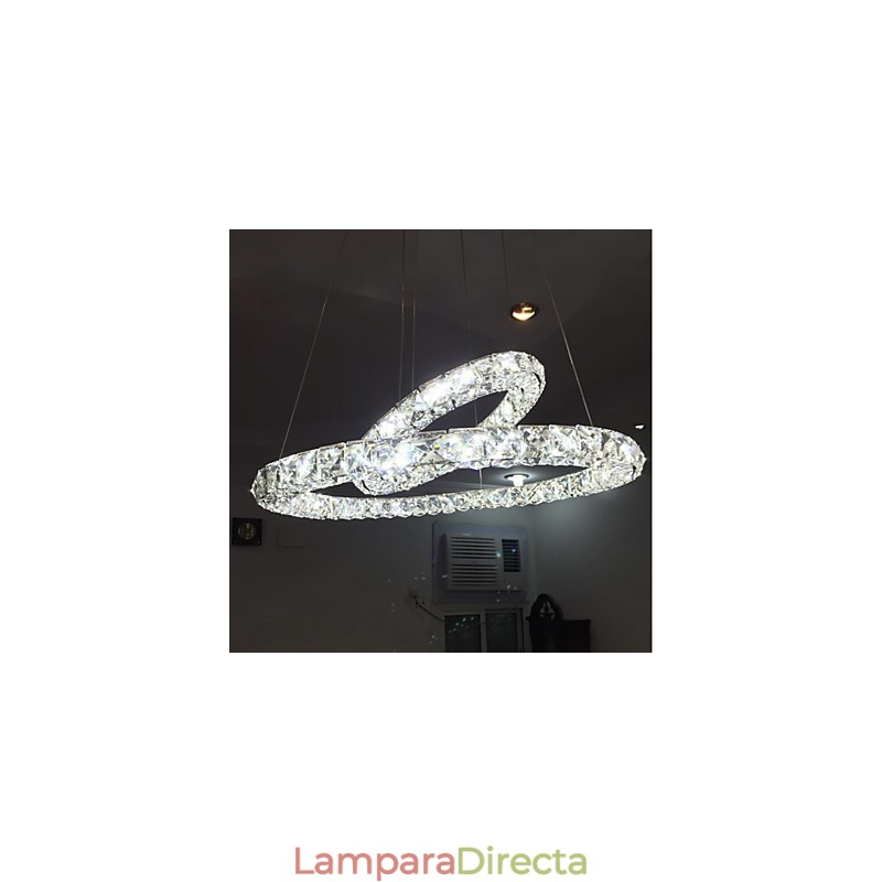 Lámparas de araña de cristal, lámparas colgantes de interior, lámparas de techo, accesorios de iluminación regulables con control remoto