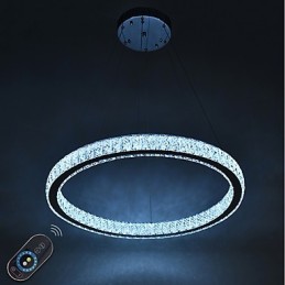 Lámpara colgante de techo interior con anillo regulable, moderna lámpara de araña con control remoto