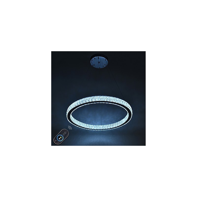 Lámpara colgante de techo interior con anillo regulable, moderna lámpara de araña con control remoto