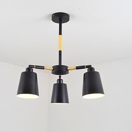 Lámpara colgante con pintura clásica tradicional de estilo mini de madera y bambú.