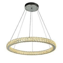 Lámpara colgante de techo con anillo regulable, moderna lámpara de araña para interiores con control remoto