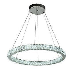 Lámpara colgante de techo con anillo regulable, moderna lámpara de araña para interiores con control remoto