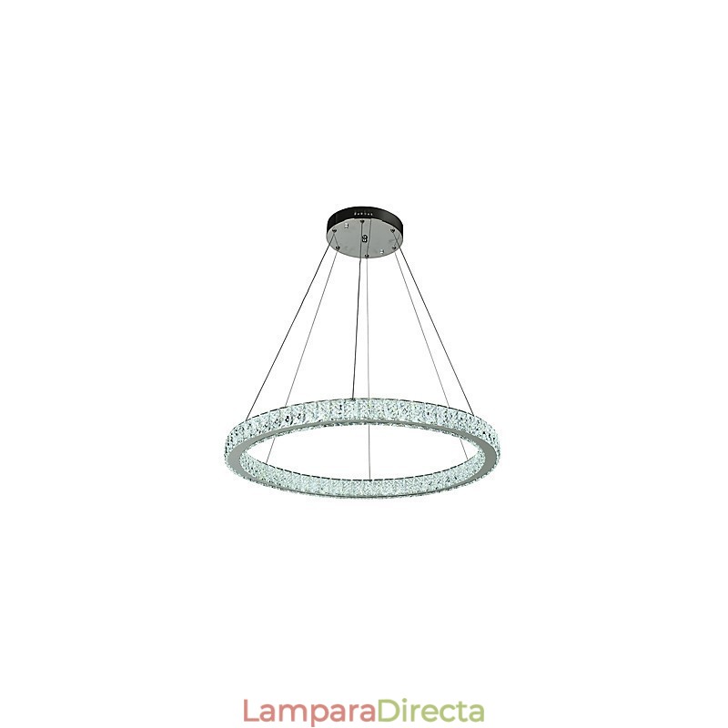 Lámpara colgante de techo con anillo regulable, moderna lámpara de araña para interiores con control remoto